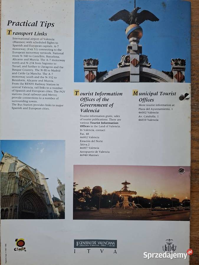 Hiszpania Valencia informatory turystyczne 4 j