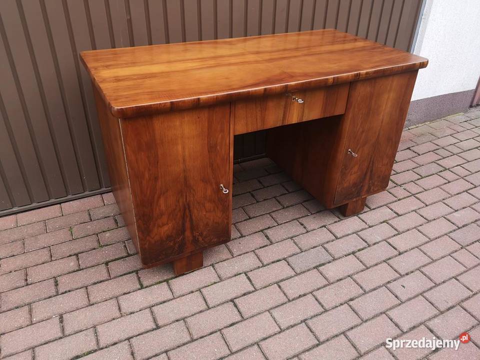 Biurko ARTDECO Orzech Zgrabne Stare Antyk Swarzędz