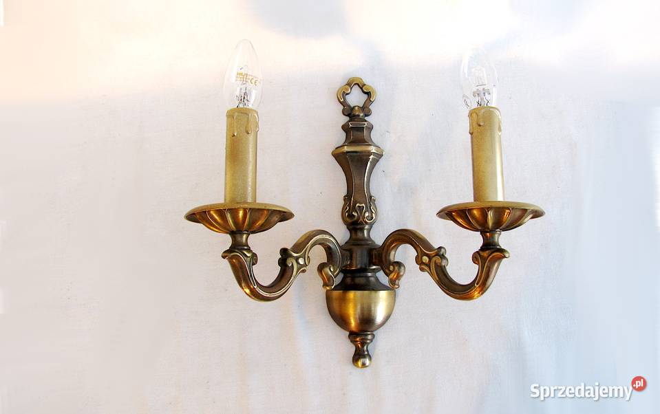 kinkiet 2 ramienny mosiądz Pozostałe Szczecinek sprzedam