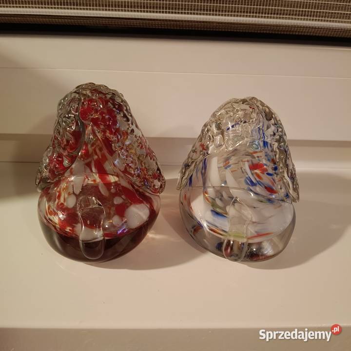 Szklane figurki pieski w stylu Murano zachodniopomorskie Gryfino sprzedam