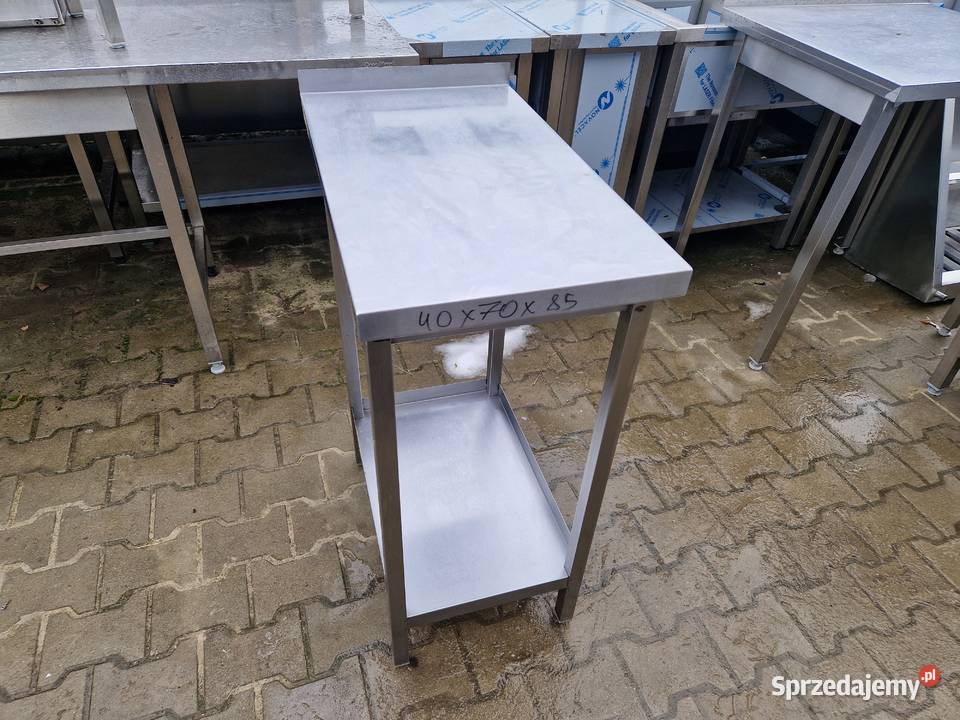 STÓŁ GASTRONOMICZNY Z PÓŁKĄ PRZYŚCIENNY 407085 Ostrów Wielkopolski