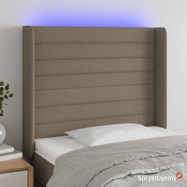Zagłówek do łóżka z LED taupe 103x16x118128 Warszawa