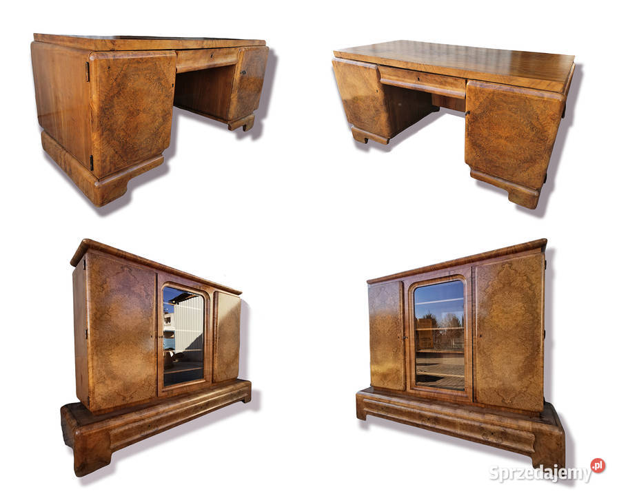 Komplet gabinetowy Art Deco z 1930 roku dolnośląskie