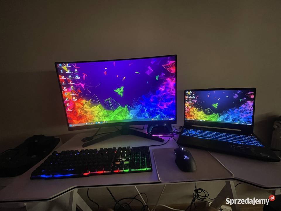 Zestaw gamingowy Laptop ASUS monitor Asus 27c