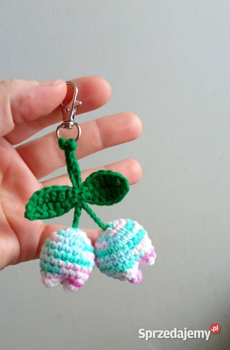 Tulipany wykonane na szydełku brelok łódzkie Łask