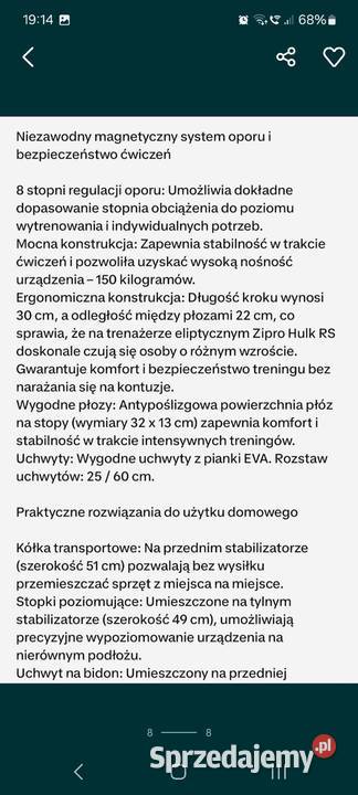Orbitrek Zipro Hulk RS Sprzęt do ćwiczeń Warszawa