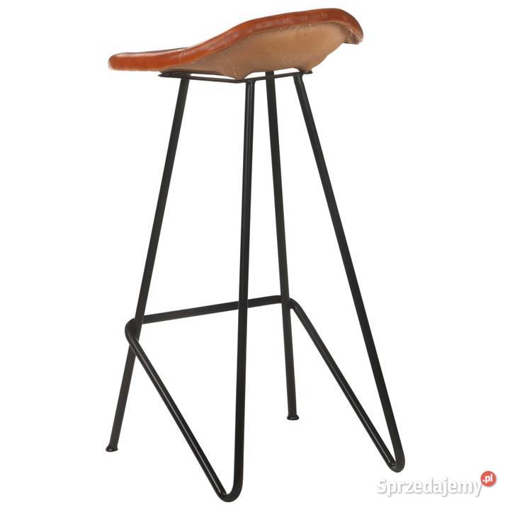 vidaXL Stołki barowe 4 brązowa skóra Warszawa