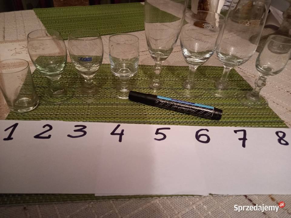Kieliszki nowe rozne PRL SPOŁEM wodka wino i