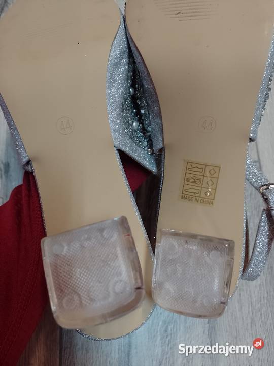 4344 Srebrne bogato zdobione czółenka wieczorowe Kraków sprzedam