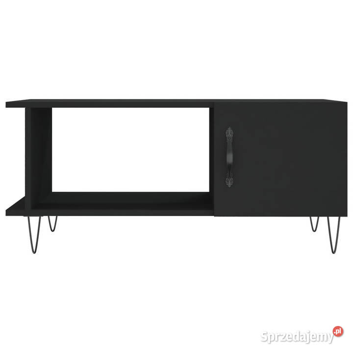 Stolik kawowy czarny 90x50x40 materiał Warszawa