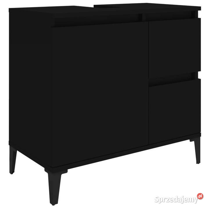 Szafka łazienkowa czarna 65x33x60 materiał Warszawa
