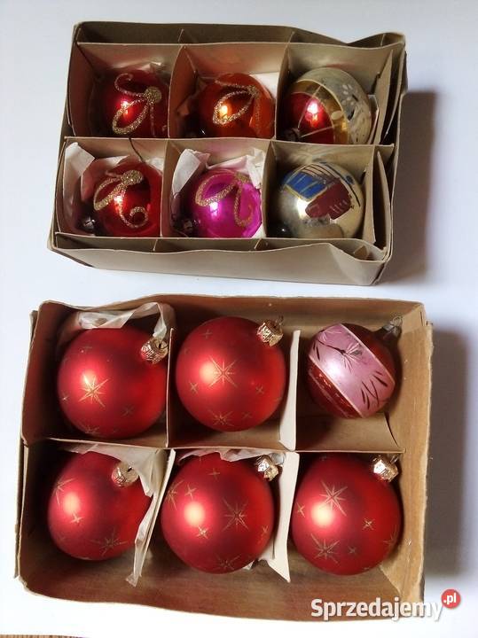 stare szklane bombki vintage PRL Boże Narodzenie Częstochowa