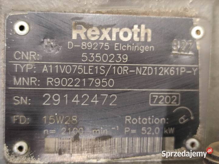 Pompa hydrauliczna Mecalac MTX 12 A11V075LE1S Pozostałe Wilkowo sprzedam