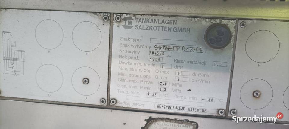 Dystrybutor paliwowy z vrs