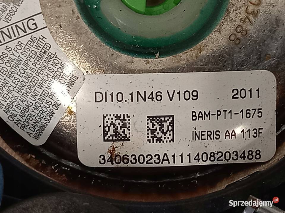FORD FOCUS MK3 III 11r AIRBAG poduszka kierowcy Poduszki powietrzne Kielce