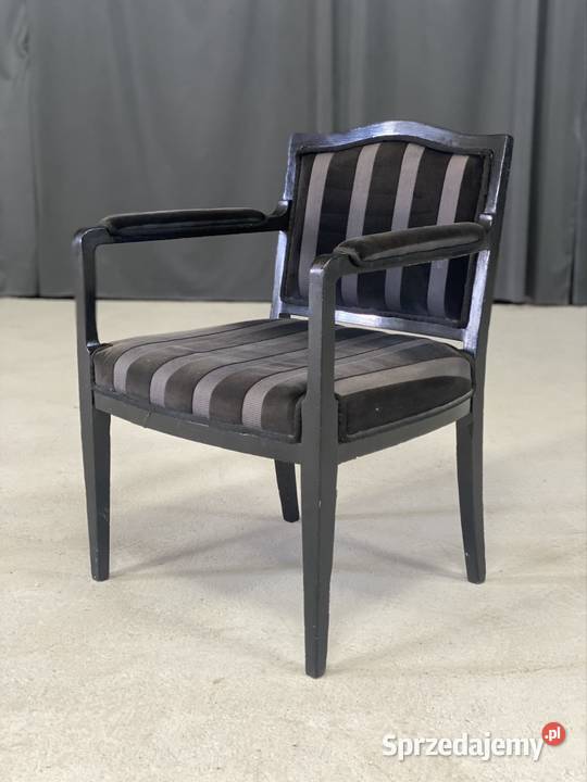 Fotel art dco vintage czarny tapicerowany styl Fotele Budno