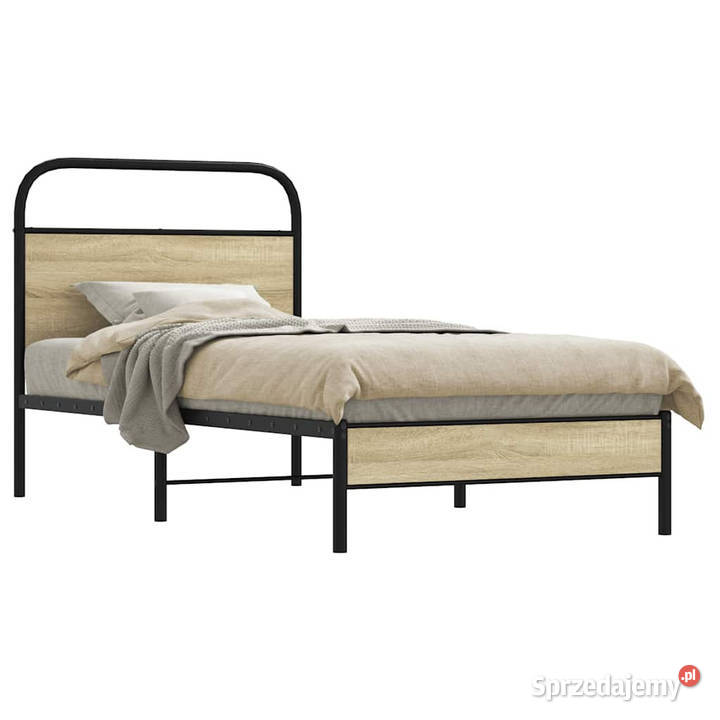 Łóżko bez materaca dąb sonoma 75x190 WM4100400 100cm Łóżka i materace mazowieckie Warszawa