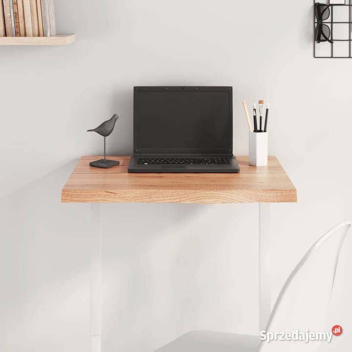 Blat do stołu jasnobrązowy 60x50x24 lite drewno