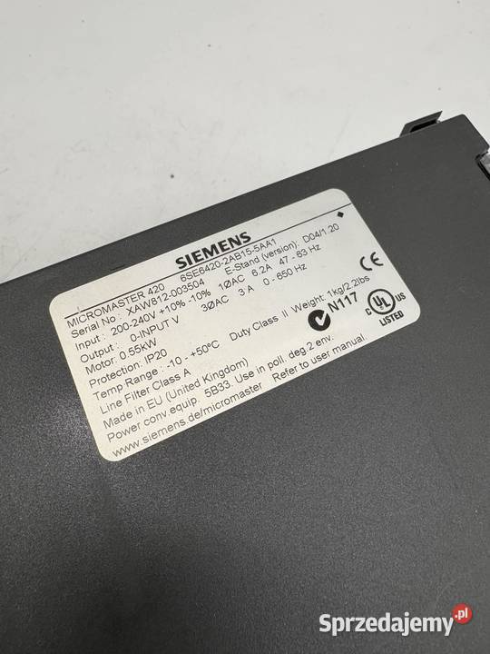 Siemens Micromaster 420 6SE64202AB155AA1 sprzedam