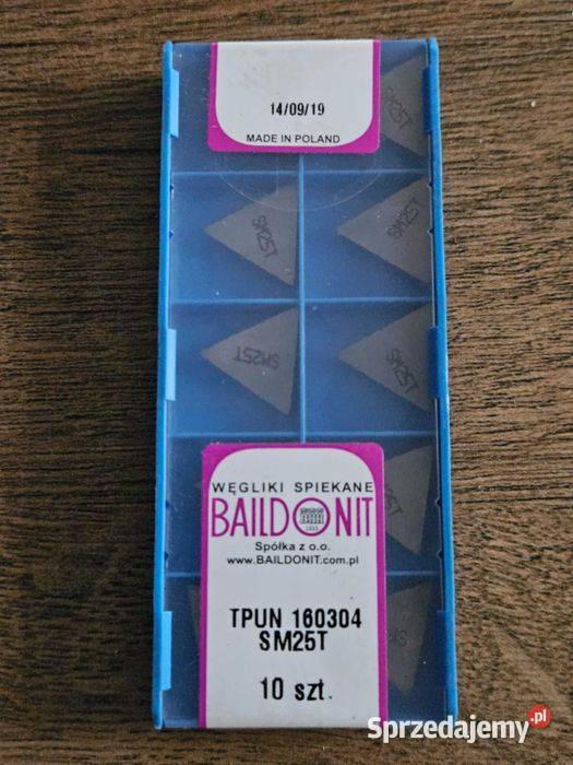 Płytki tokarskie TPUN 160304 SM25T Baildonit Produkcja