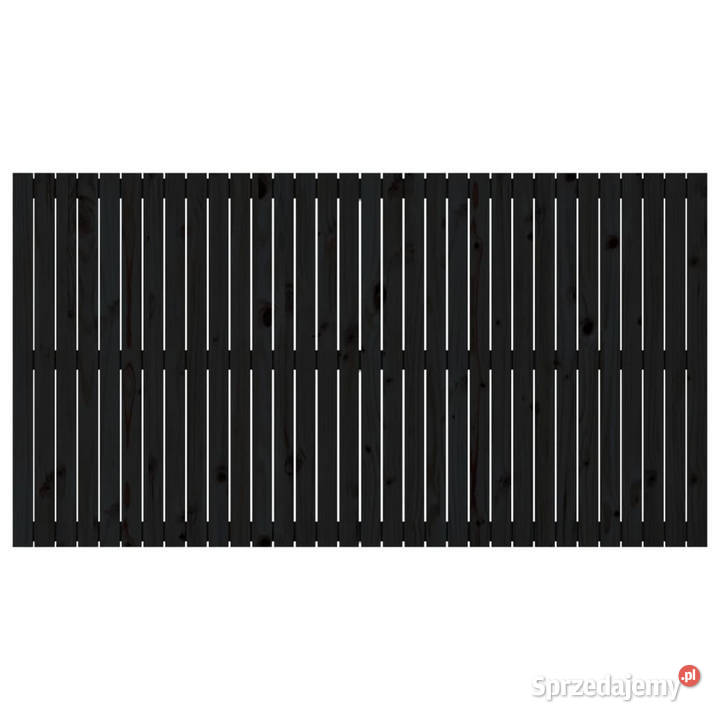 Wezgłowie łóżka czarne 204x3x110 lite drewno Warszawa sprzedam
