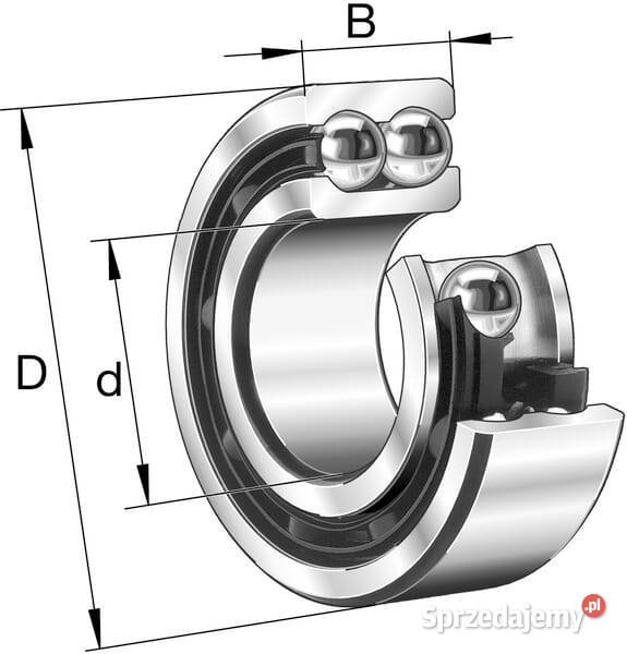 Łożysko kulkowe skośne 80x140x444 mm INAFAG Kamionna