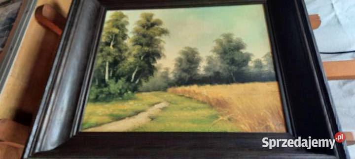 Obraz olejny sygnowany 5 z ramą Warszawa