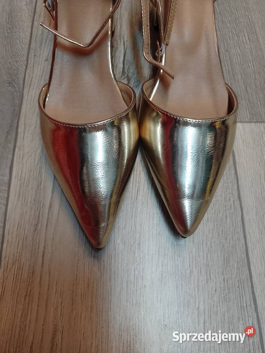 40 Złote czółenka wieczorowe z zapięciem NOWE Kraków