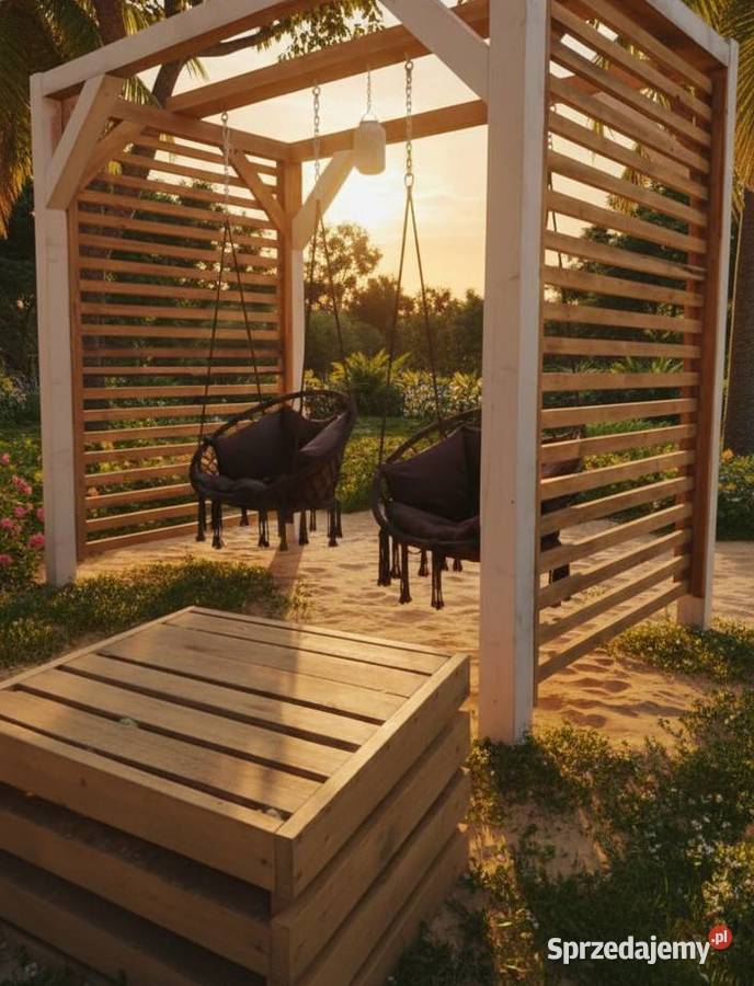 Huśtawka ogrodowa MODRZEW solidna Huśtawki Wysoka