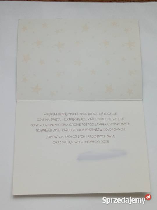 Pocztówka Boże Narodzenie i Nowy Rozkładana ok