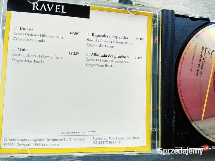 Bolero Walc Rapsodia hiszpańska Ravel cd