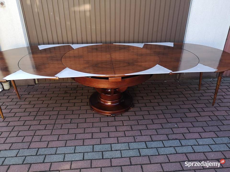 Stół ArtDeco Orzech Unikat Okrągły 130 Antyk Swarzędz