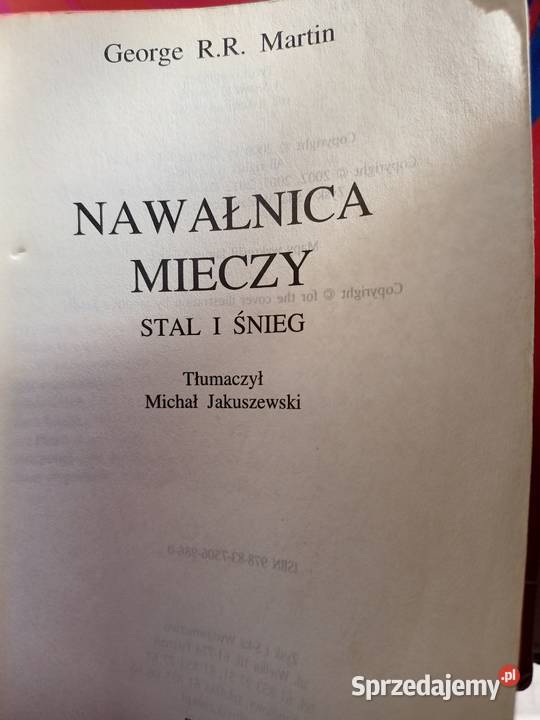 Nawałnica mieczy Martin książki antykwariat Warszawa