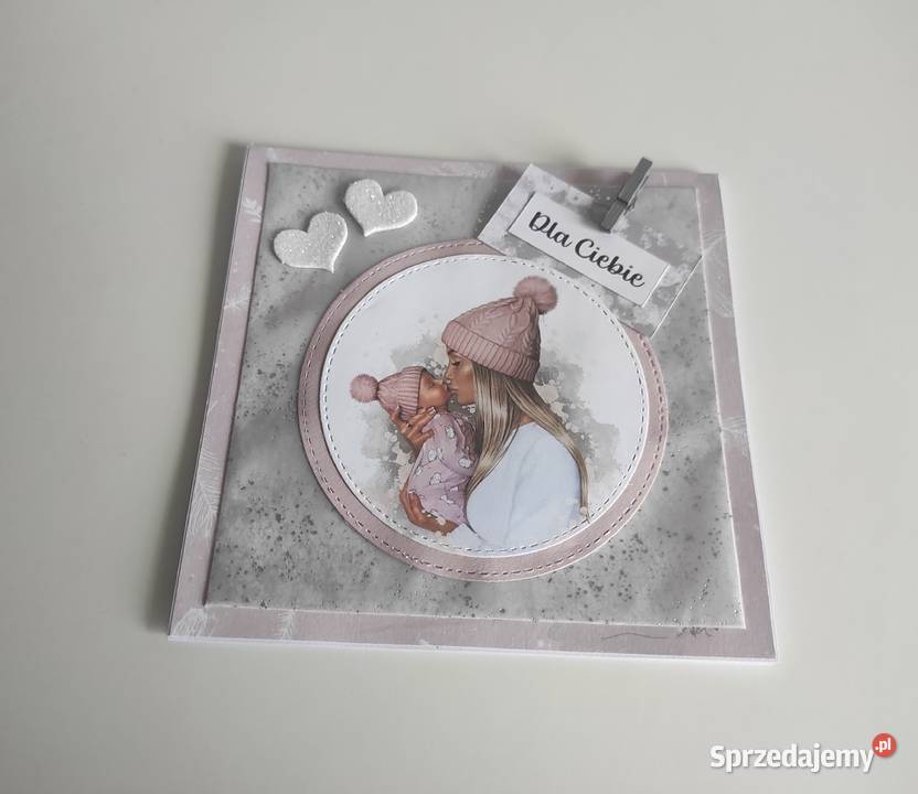 Kartka okolicznościowa ręcznie robiona Mamy Łódź