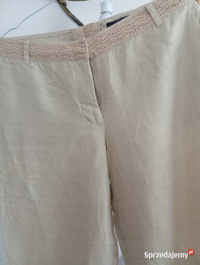 Spodnie rybaczki len kujawsko-pomorskie Pruszcz