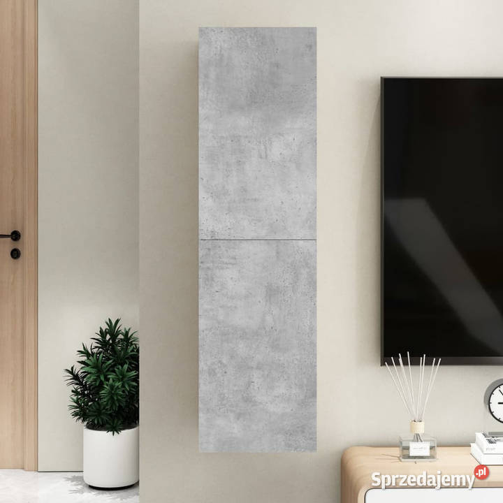 Szafka telewizyjna szarość betonu 305x30x110 mazowieckie Warszawa