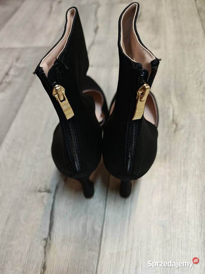 42 Czarne zmysłowe czółenka wieczorowe NOWE