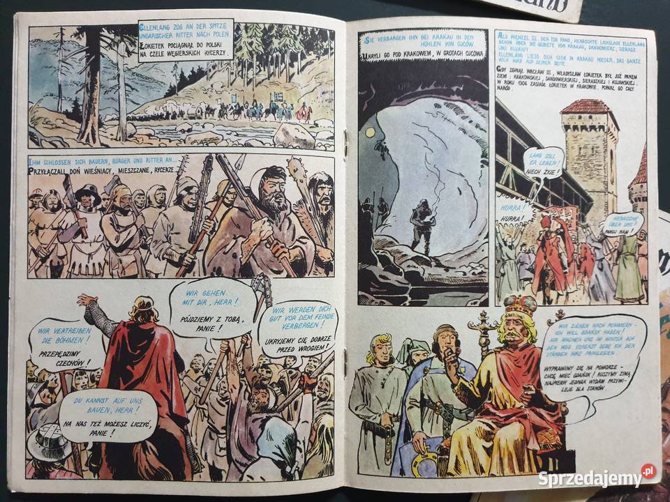 Początki Państwa Polskiego 3 dwujęzyczne komiksy pomorskie Gdynia sprzedam