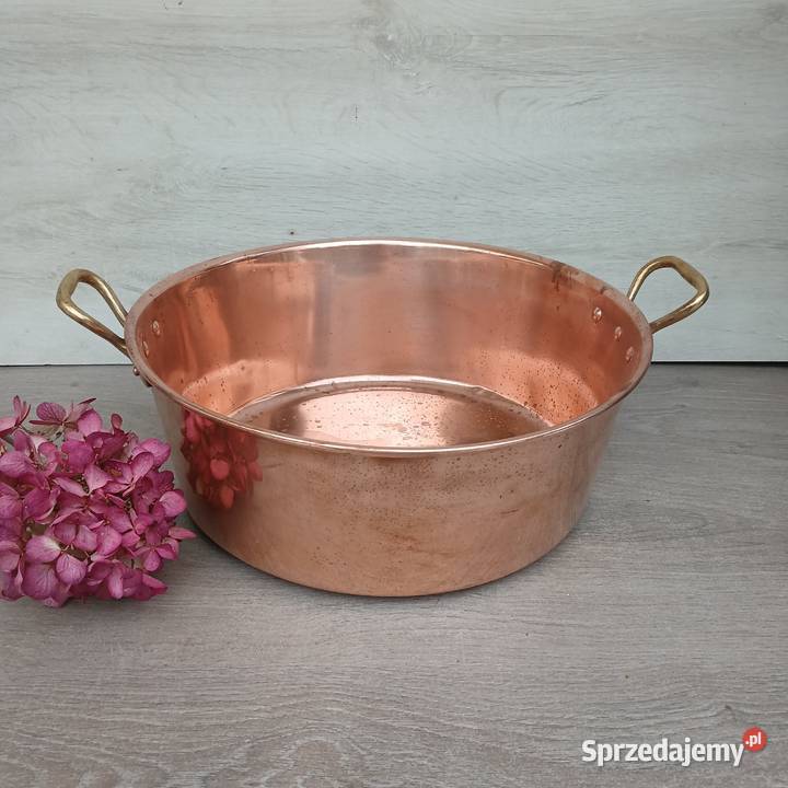 Duża miedziana misa miedziany garnek do powideł Warszawa