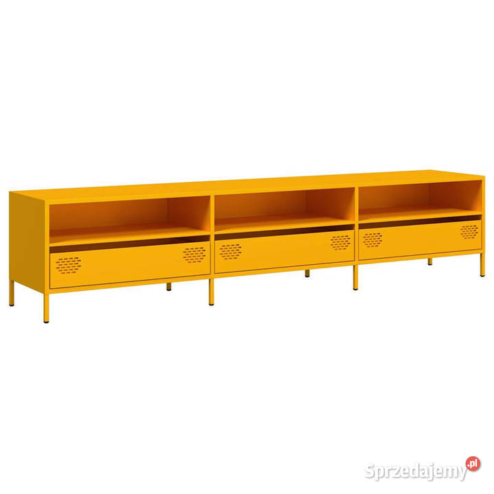Szafka RTV żółta 202x39x435 stal walcowana na Warszawa