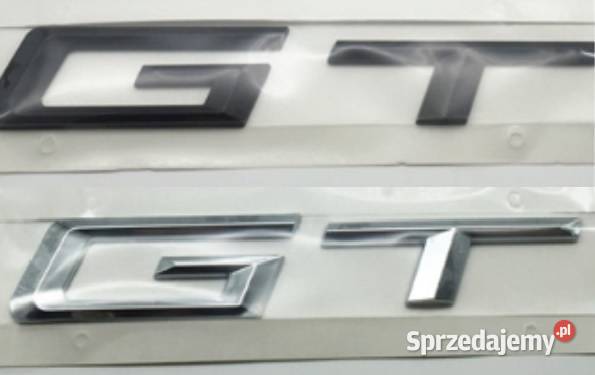 NOWE logo GT emblemat znaczek czarny srebrny Zamość