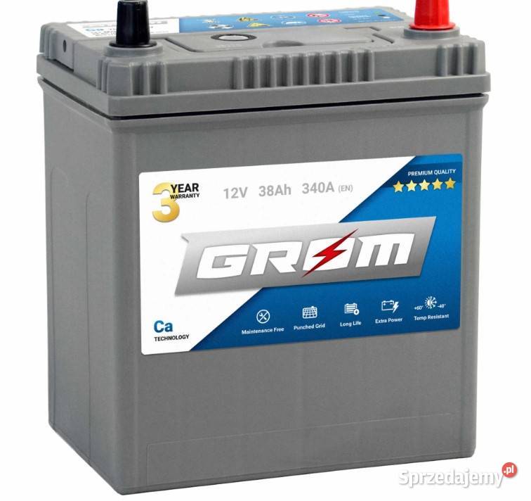 Akumulator GROM Premium 38Ah 340A EN Japan Prawy dolnośląskie Wałbrzych sprzedam