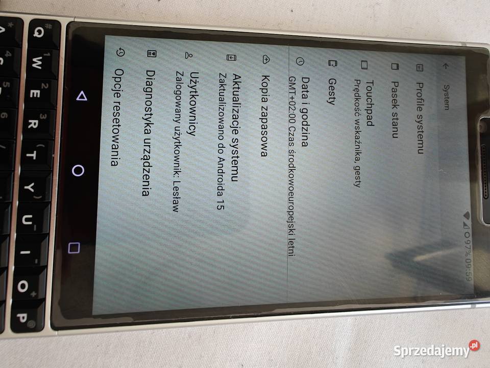 Blackberry Key2 Android 15 piękno funkcjonalność śląskie Gliwice