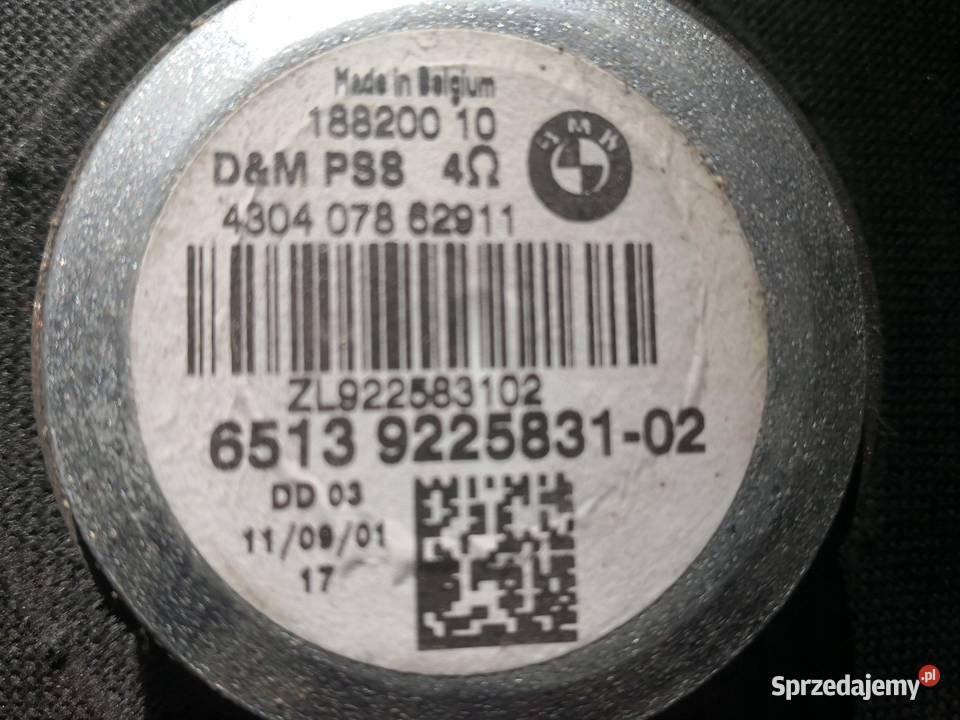 Głośnik lewy BMW F07 5 GT 9225831 4 Ohm