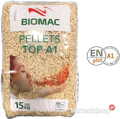Pellet Biomac Top A1 z certyfikatem ENplus A1 Pęgów