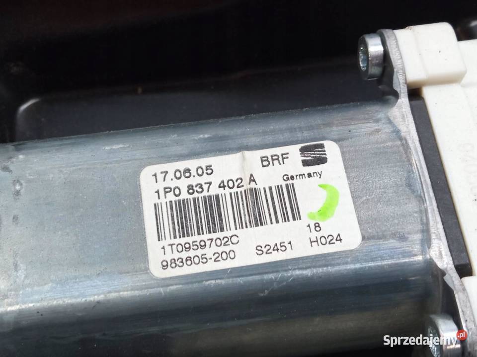 MECHANIZM SZYBY PRAWY PRZÓD 1K0959792H Rok produkcji 2006