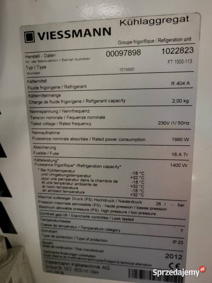 Agregat chłodniczy Biznes i Przemysł