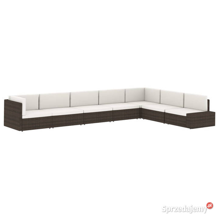 Sofa modułowa 2osobowa rattan PE czarna WM49505 mazowieckie