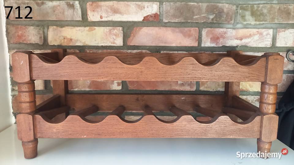 Stojak na wino drewniany dębowy 12 butelek 712 Stojaki na wino zachodniopomorskie