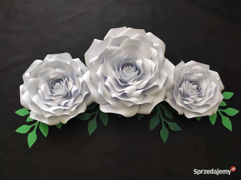 Róże z papieru 3D Lądek